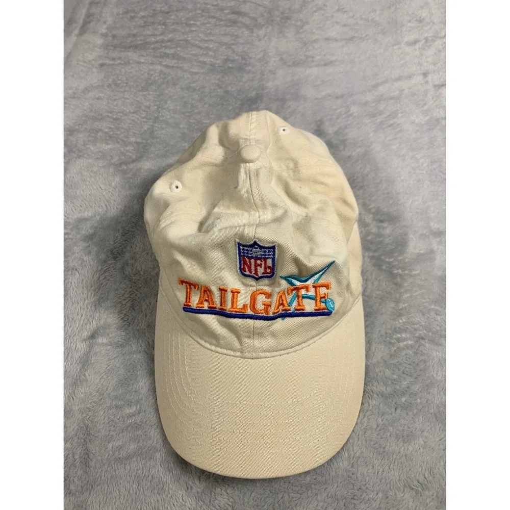 Vintage NFL Super Bowl Xli Tailgate Hat 2007 Miami Colts Bears Cream Strapback